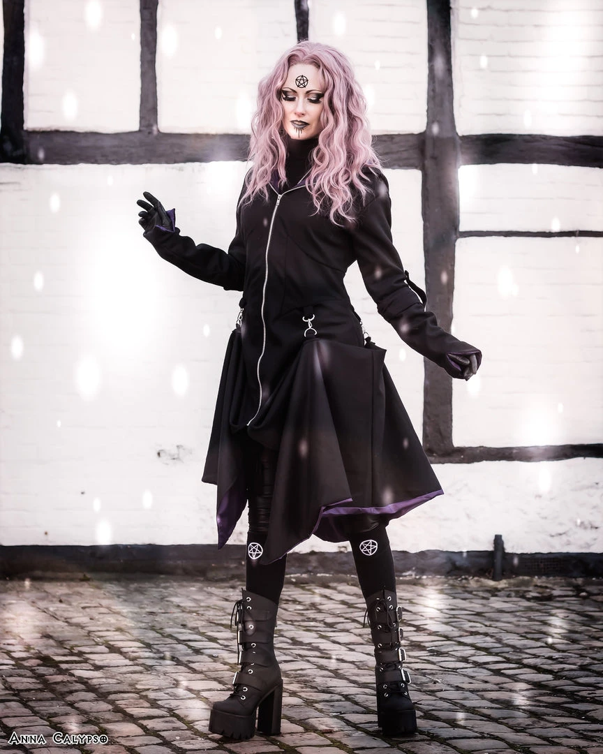 Necessary Evil Purple Lined Selene Coat 8 Necessary Evil Purple Lined Selene Coat