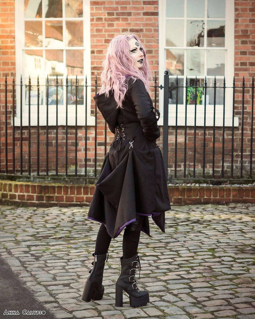 Necessary Evil Purple Lined Selene Coat 19 Necessary Evil Purple Lined Selene Coat