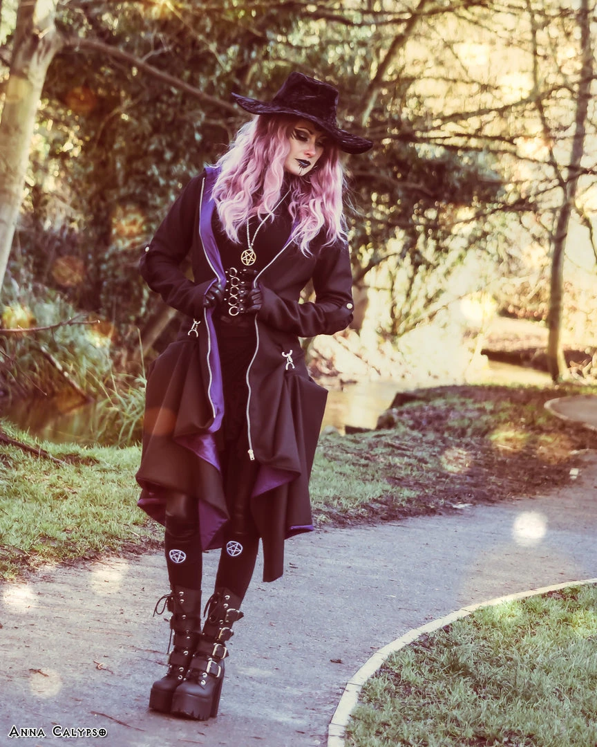 Necessary Evil Purple Lined Selene Coat 20 Necessary Evil Purple Lined Selene Coat