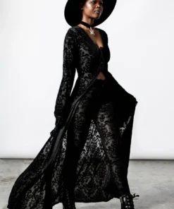 Ladies Killstar Inferno Velvet Duster