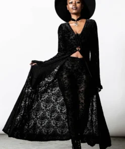 Ladies Killstar Inferno Velvet Duster