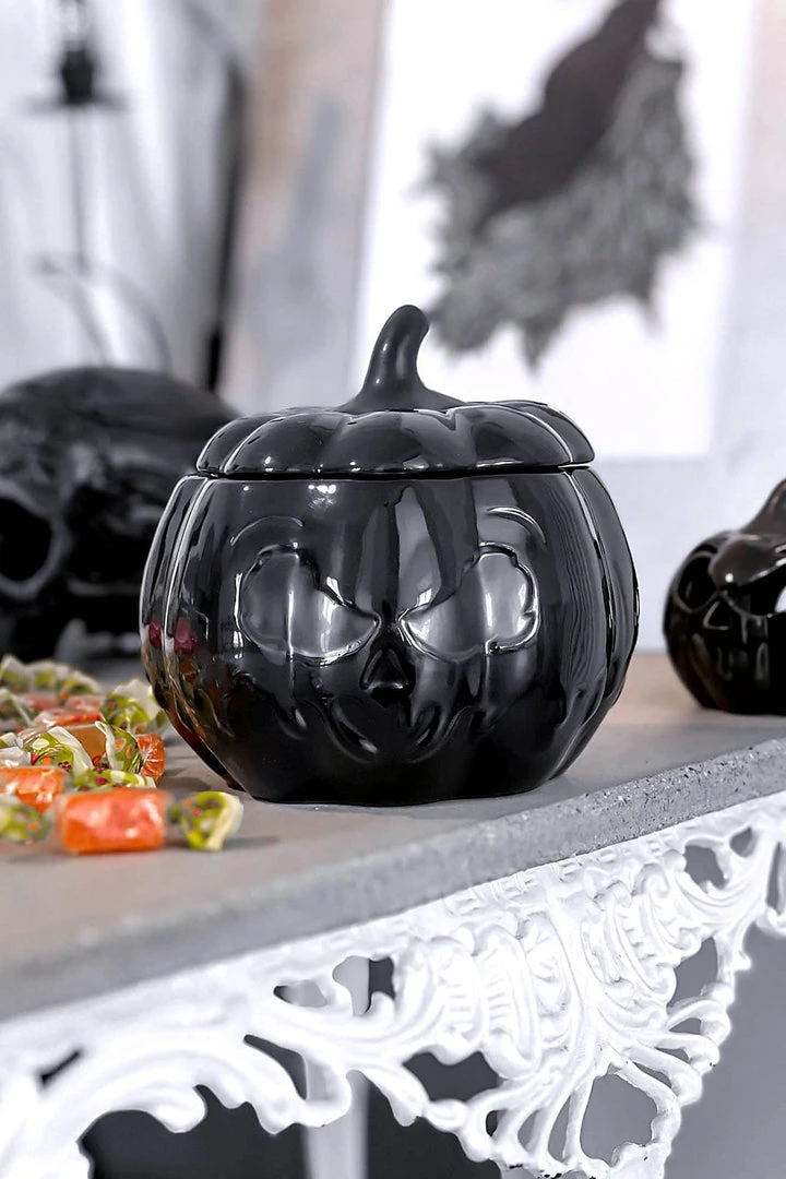 Homeware Killstar Jack O'Lantern Bowl With Lid 3 Homeware Killstar Jack O'Lantern Bowl With Lid