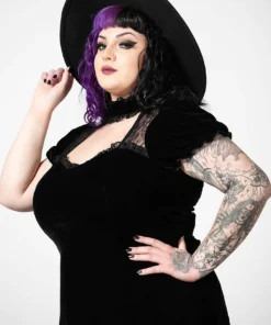 Ladies Killstar Julienne Velvet Keyhole Dress 21 Ladies Killstar Julienne Velvet Keyhole Dress