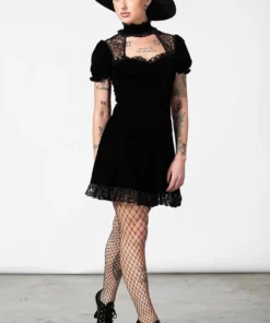 Ladies Killstar Julienne Velvet Keyhole Dress 15 Ladies Killstar Julienne Velvet Keyhole Dress