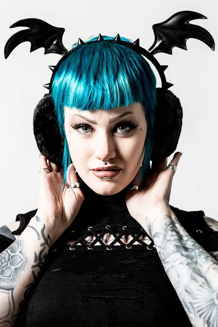 Accessories Killstar Just Wing It Earmuffs 3 Accessories Killstar Just Wing It Earmuffs