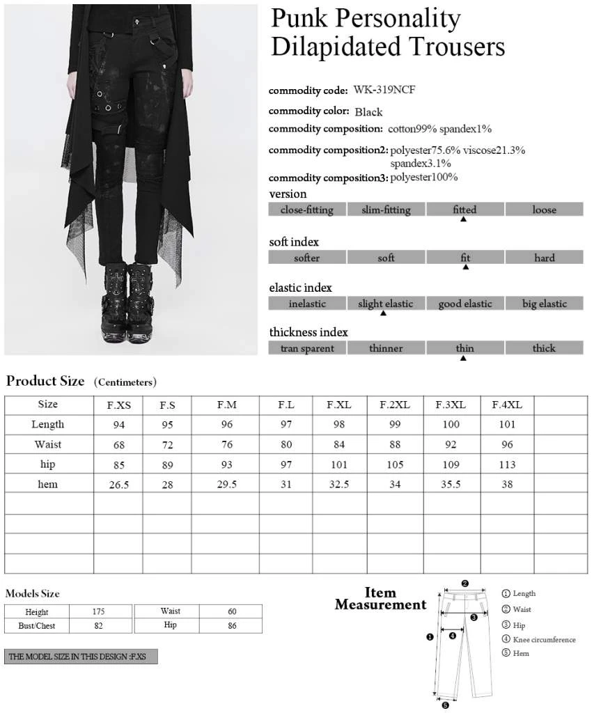 Ladies Punk Rave Nazgul Trousers 10 Ladies Punk Rave Nazgul Trousers