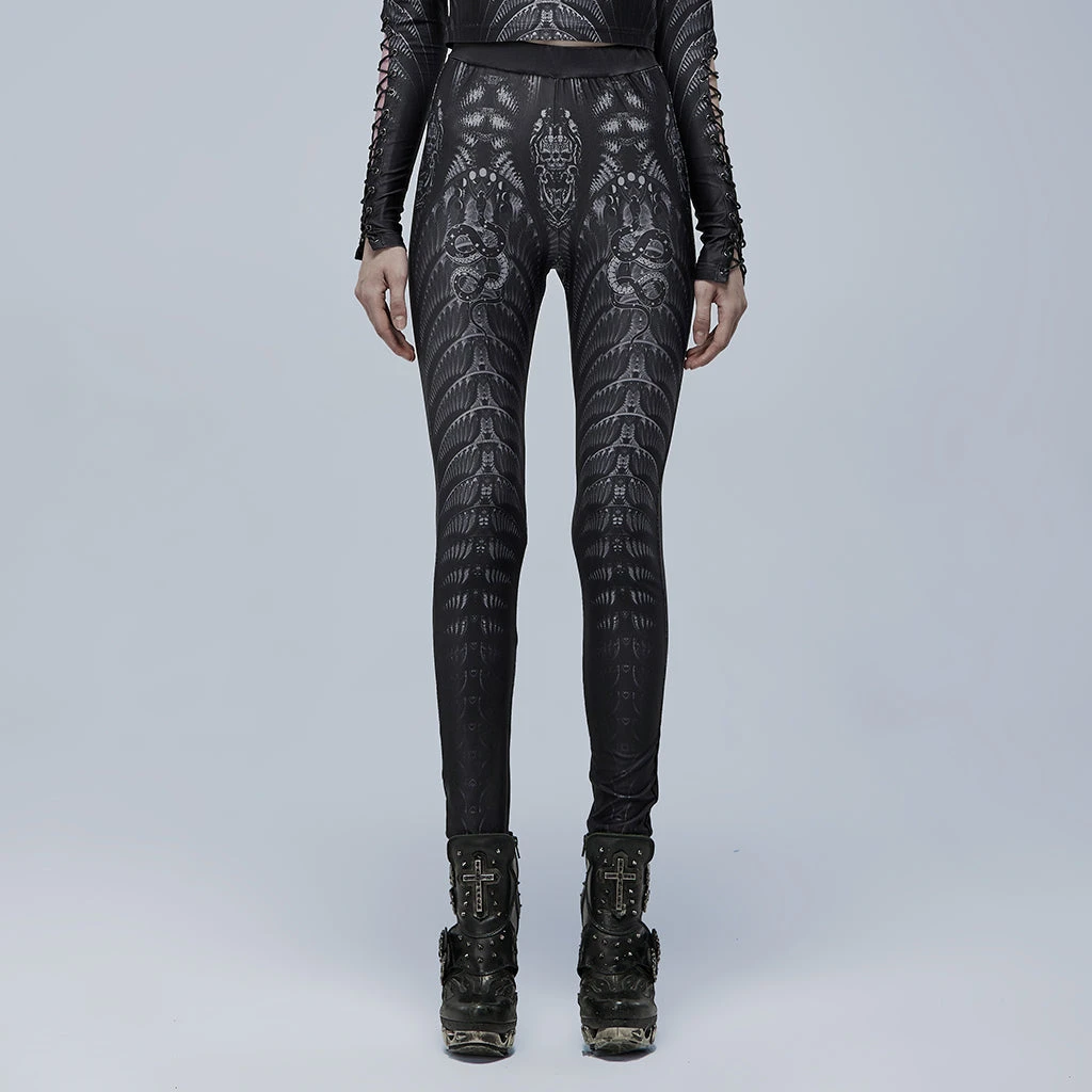 Punk Rave Inclementia Leggings Black / Gray 3 Punk Rave Inclementia Leggings Black / Gray