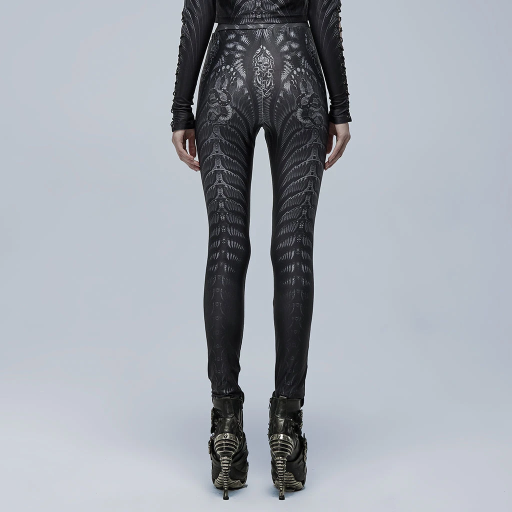 Punk Rave Inclementia Leggings Black / Gray 5 Punk Rave Inclementia Leggings Black / Gray