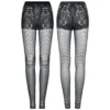 Ladies Punk Rave Inclementia Leggings Black / White 1 Ladies Punk Rave Inclementia Leggings Black / White