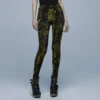 Punk Rave Xenobia Ragged Leggings Yellow / Black Ladies 2 Punk Rave Xenobia Ragged Leggings Yellow / Black Ladies