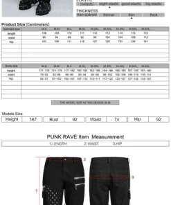 Punk Rave Jett Black Trousers Ladies