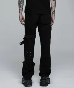 Punk Rave Jett Black Trousers Ladies