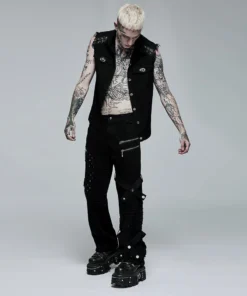 Punk Rave Jett Black Trousers Ladies