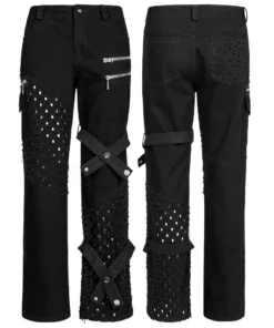 Punk Rave Jett Black Trousers Ladies