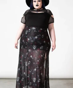 Killstar Kleadora Mesh Maxi Skirt