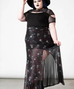 Killstar Kleadora Mesh Maxi Skirt