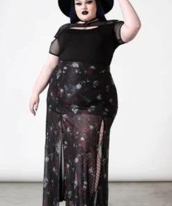 Killstar Kleadora Mesh Maxi Skirt