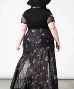 Killstar Kleadora Mesh Maxi Skirt