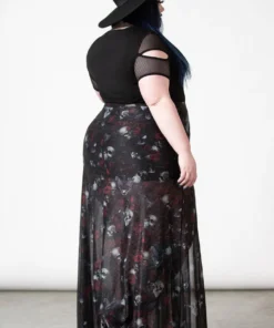 Killstar Kleadora Mesh Maxi Skirt