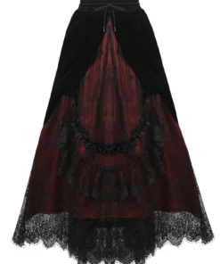 Dark In Love Arabella Red Maxi Skirt Ladies