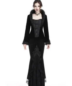 Dark In Love Cordelia Velvet Skirt Ladies