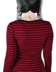 Ladies Killstar Jett Long Sleeve Top Blood 7 Ladies Killstar Jett Long Sleeve Top Blood