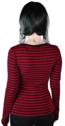 Ladies Killstar Jett Long Sleeve Top Blood 5 Ladies Killstar Jett Long Sleeve Top Blood