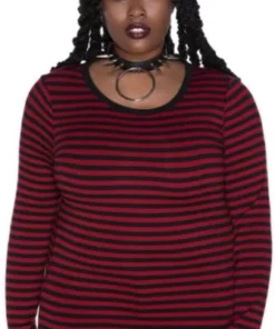 Ladies Killstar Jett Long Sleeve Top Blood 6 Ladies Killstar Jett Long Sleeve Top Blood