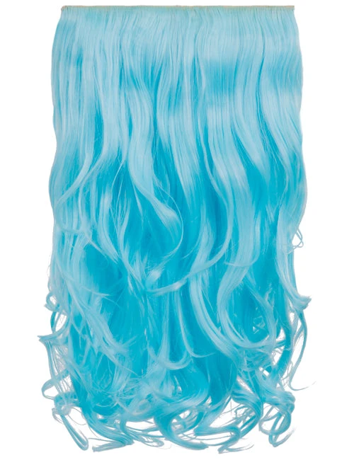 Gothic Attitude New Arrivals Lagoon Blue Curly 20" Weft Hair Extensions 3 Gothic Attitude New Arrivals Lagoon Blue Curly 20" Weft Hair Extensions