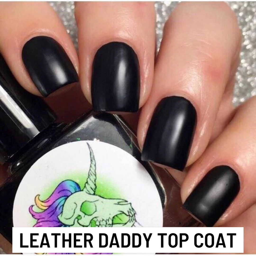 Radioactive Unicorn Leather Daddy Top Coat Nail Polish 3 Radioactive Unicorn Leather Daddy Top Coat Nail Polish