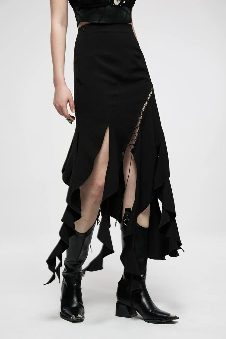 Punk Rave Lucinda Skirt - Black 4 Punk Rave Lucinda Skirt - Black