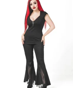 Necessary Evil Bats Wing Flared Trousers