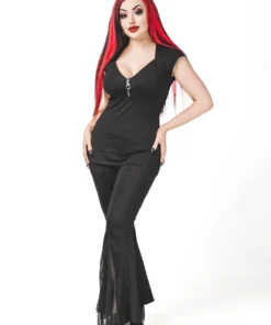 Necessary Evil Bats Wing Flared Trousers