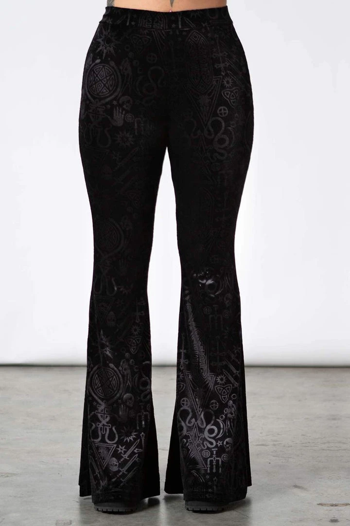 Ladies Killstar Magick Mourning Velvet Flares 5 Ladies Killstar Magick Mourning Velvet Flares