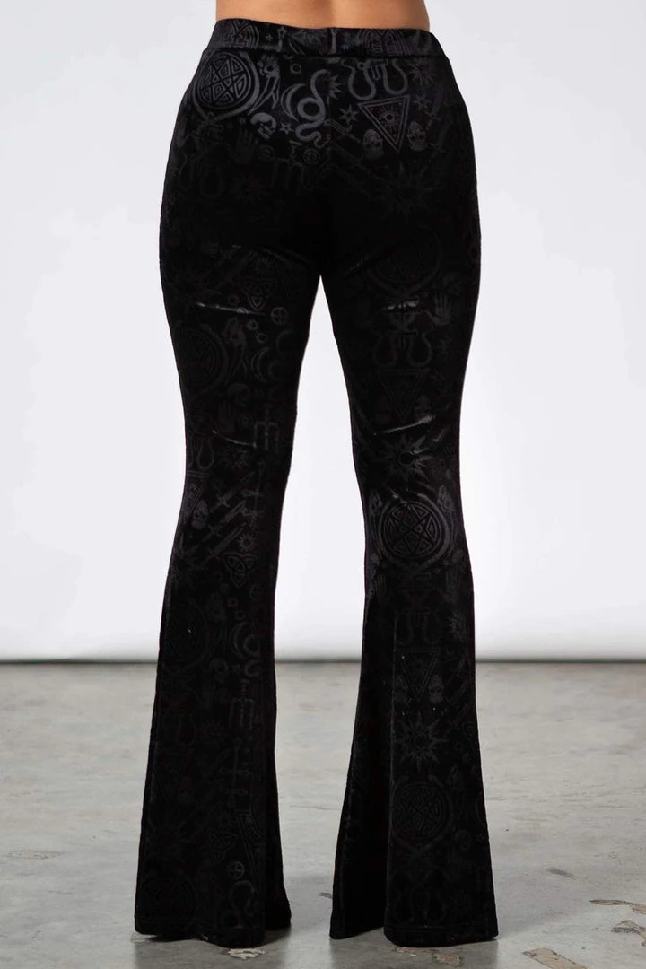 Ladies Killstar Magick Mourning Velvet Flares 6 Ladies Killstar Magick Mourning Velvet Flares