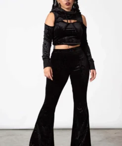 Ladies Killstar Magick Mourning Velvet Flares 14 Ladies Killstar Magick Mourning Velvet Flares