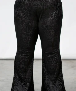 Ladies Killstar Magick Mourning Velvet Flares