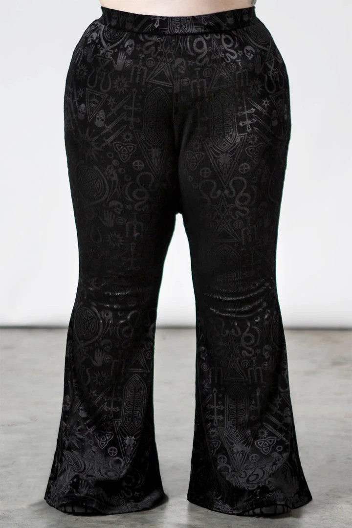 Ladies Killstar Magick Mourning Velvet Flares 4 Ladies Killstar Magick Mourning Velvet Flares