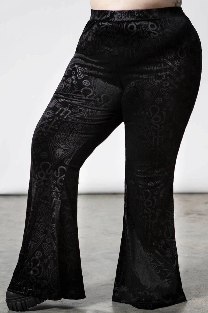 Ladies Killstar Magick Mourning Velvet Flares 8 Ladies Killstar Magick Mourning Velvet Flares