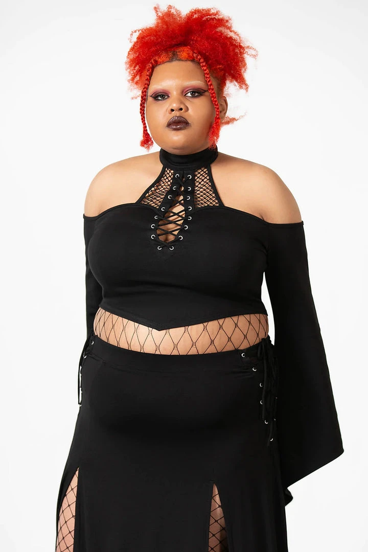 Ladies Killstar Maidenhead Cold Shoulder Top 10 Ladies Killstar Maidenhead Cold Shoulder Top