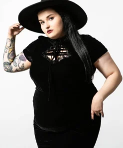 Killstar Malady Lace-Up Top Black Ladies 8 Killstar Malady Lace-Up Top Black Ladies