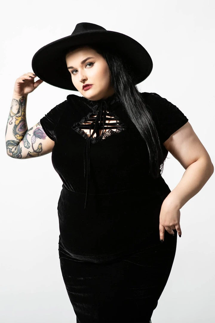 Killstar Malady Lace-Up Top Black Ladies 4 Killstar Malady Lace-Up Top Black Ladies