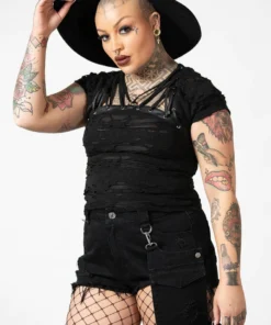 New Arrivals Killstar Malicia Lace-Up Top