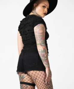 New Arrivals Killstar Malicia Lace-Up Top