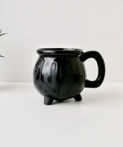 Weird & Wonderful Ceramics Matte Black Bat Cauldron Mug New Arrivals