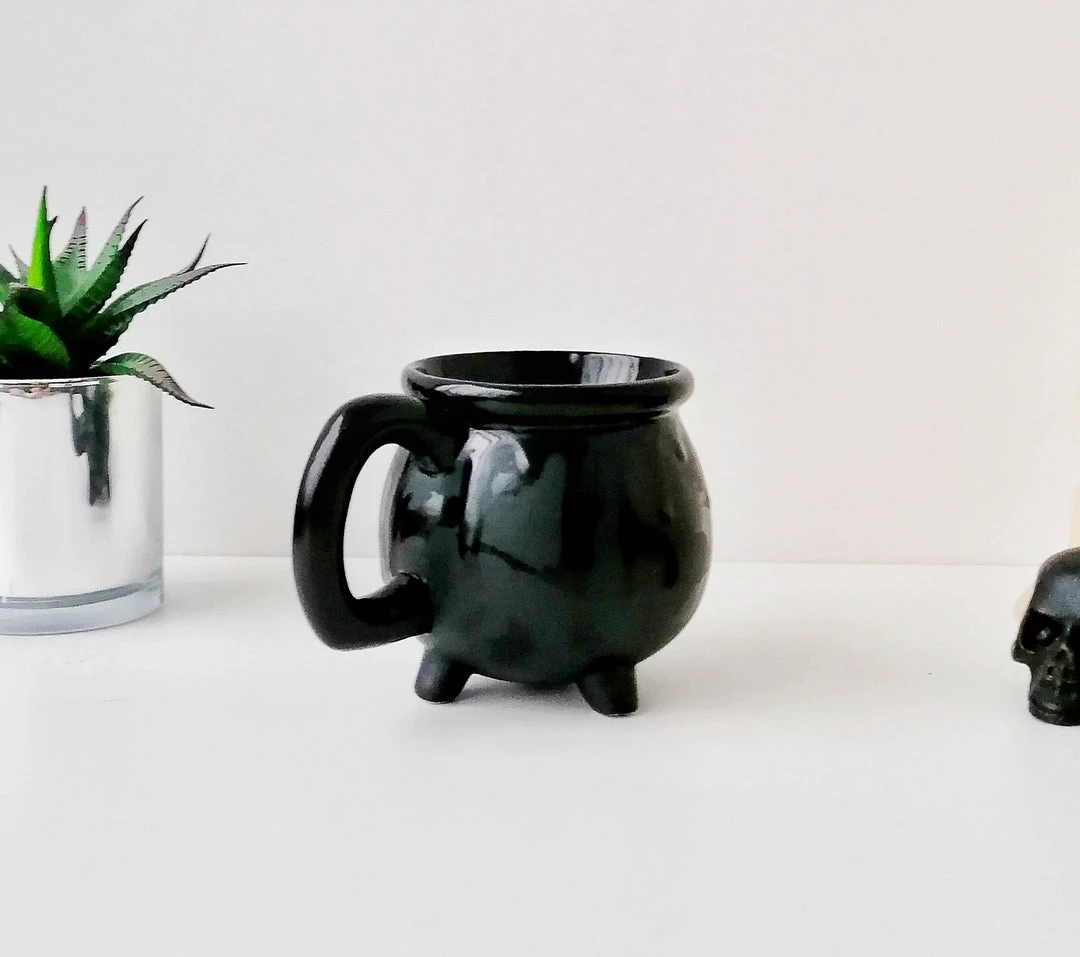 Weird & Wonderful Ceramics Matte Black Bat Cauldron Mug New Arrivals 6 Weird & Wonderful Ceramics Matte Black Bat Cauldron Mug New Arrivals