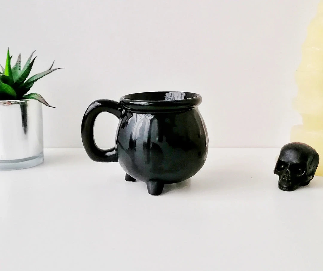 Weird & Wonderful Ceramics Matte Black Bat Cauldron Mug New Arrivals 7 Weird & Wonderful Ceramics Matte Black Bat Cauldron Mug New Arrivals