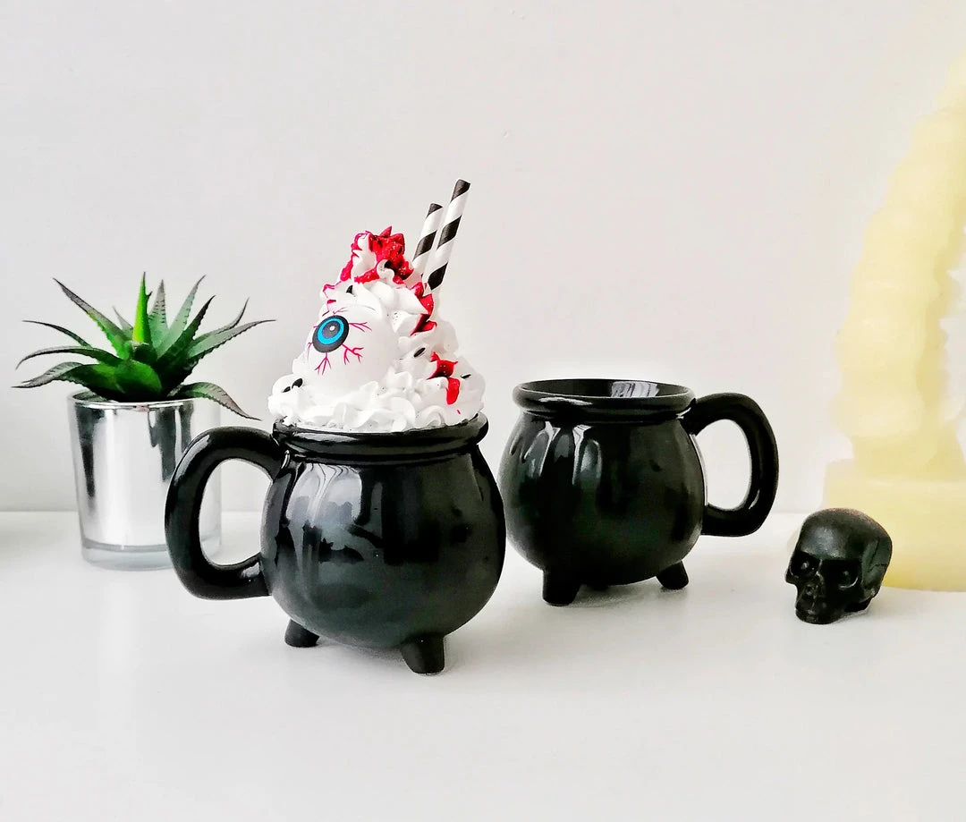 Weird & Wonderful Ceramics Matte Black Bat Cauldron Mug New Arrivals 9 Weird & Wonderful Ceramics Matte Black Bat Cauldron Mug New Arrivals