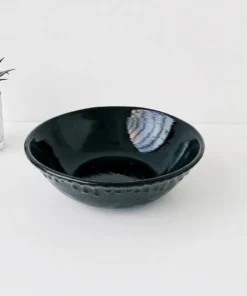 New Arrivals Weird & Wonderful Ceramics Matte Black Bat Pasta Bowl