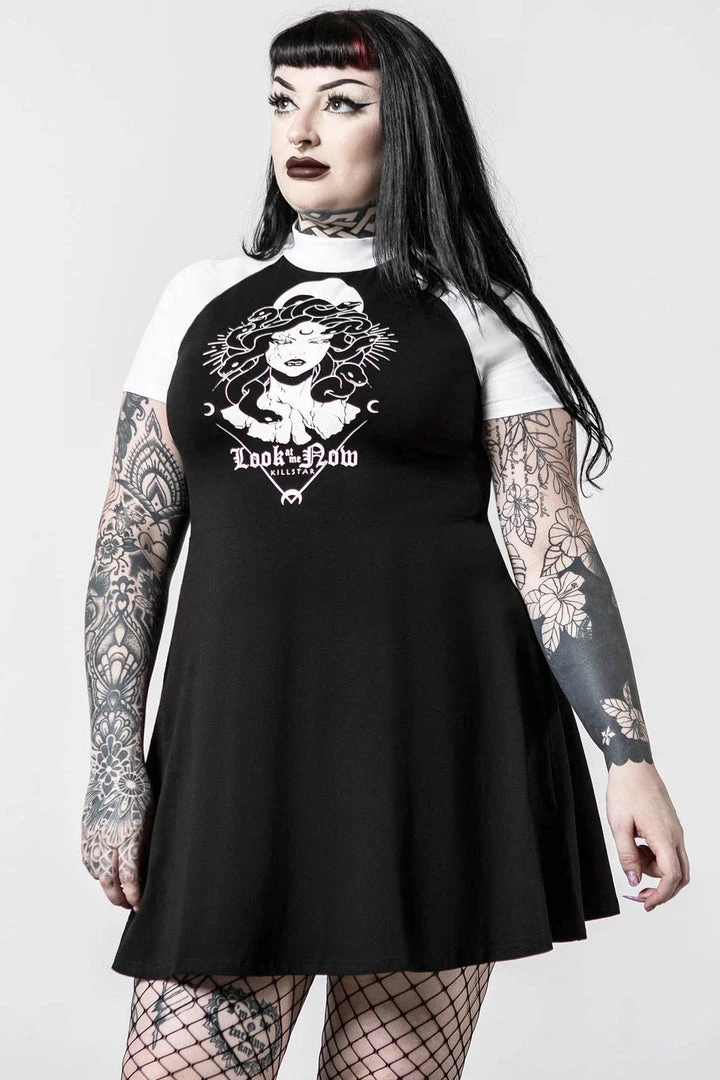 Killstar Medusa Raglan Dress Ladies 3 Killstar Medusa Raglan Dress Ladies